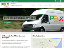 Tablet Screenshot of paxtransport.com